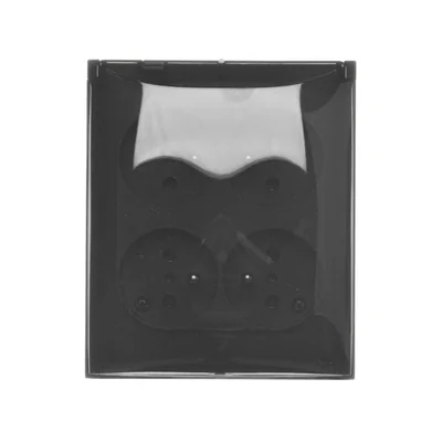 Simon Aquaclick WA-CGZ4xxx-xx-49Ax Aufputzsteckdose, 4-fach mit Erdung, transparente Abdeckung, IP44, Σ16A 250V~, Schraubklemmen; schwarz