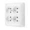 Simon Aquaclick WA-CGZN4Cx-xx-11xx Surface-mounted socket, 4-way with earthing, IP20, 16A, 250V~, quick connectors; white