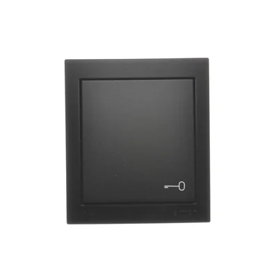 Simon Aquaclick WA-CPK1xxx-xx-49xx Pulsante a montaggio superficiale con pittogramma chiave, IP44, 10AX, 250V~, morsetti a vite; nero