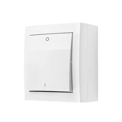 Simon Aquaclick WA-CW2xxxx-xx-11xx Surface-mounted double-pole switch, IP44, 10AX, 250V~, screw terminals; white