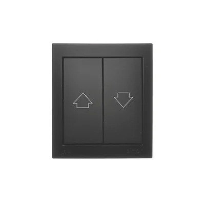 Simon Aquaclick WA-CZ1xxxx-xx-49xx Surface-mounted roller shutter button, IP44, 10AX, 250V~, screw terminals; black