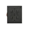 Simon Aquaclick WA-GSZN4W1-xx-49xx Surface-mounted socket, Schuko, 4-way, with built-in switch, IP20, 16A, 250V~, screw terminals; black