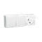 SIMON AQUARIUS Toma de corriente triple con toma de tierra schuko, antisalpicaduras IP54, tapa blanca con persianas para paso de corriente 16A 2300V blanco