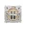 SIMON BASIC 2-way loudspeaker socket with description field beige