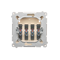 SIMON BASIC 4-way loudspeaker socket with description field beige
