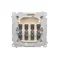 SIMON BASIC 4-way loudspeaker socket with description field beige