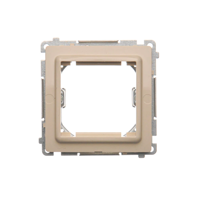 SIMON BASIC Adaptador (adaptador) para accesorios estándar 45×45mm, montaje con garras y tornillos, beige