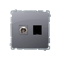 SIMON BASIC Antenna socket "F" type + computer RJ45 category 6 inox metallized