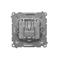 SIMON BASIC Antenna socket R-TV-SAT pass-through attenuation 10dB satin metallized