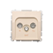 SIMON BASIC Antenna socket RD/TV/SAT beige