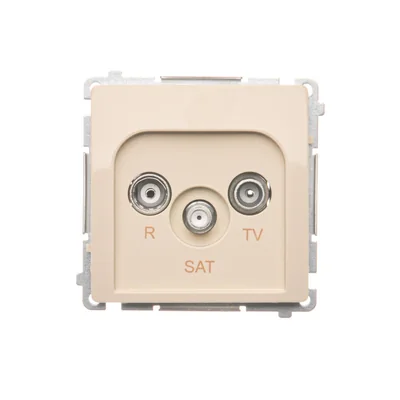 SIMON BASIC Antenna socket RD/TV/SAT beige