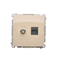 SIMON BASIC Antenna socket type "F" + computer RJ45 category 6 beige