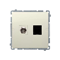 SIMON BASIC Antenna socket type "F" + computer RJ45 category 6 beige