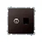 SIMON BASIC Antenna socket type "F" + computer RJ45 category 6 chocolate matt metallised