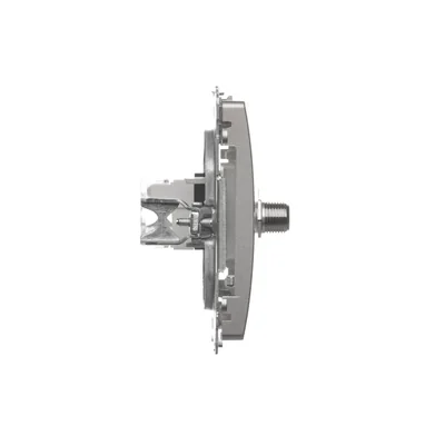 SIMON BASIC Antenna socket type "F" + computer RJ45 category 6 satin metallized