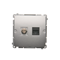 SIMON BASIC Antenna socket type "F" + computer RJ45 category 6 silver matt metallized