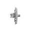 SIMON BASIC Antenna socket type "F" + computer RJ45 category 6 silver matt metallized