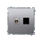 SIMON BASIC Antenna socket type "F" + computer RJ45 category 6 silver matt metallized