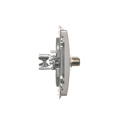 SIMON BASIC Antenna socket type "F" double (module) silver mat