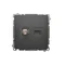SIMON BASIC Antennenbuchse Typ „F“ + Computer RJ45 Kategorie 6 graphit matt metallisiert