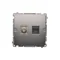 SIMON BASIC Antennenbuchse Typ „F“ + Computer RJ45 Kategorie 6 inox metallisiert