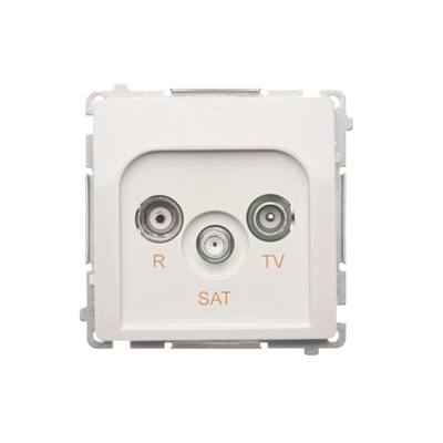 SIMON BASIC Antennensteckdose RD/TV/SAT-Terminal weiß