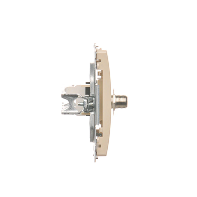 SIMON BASIC Antennensteckdose Typ „F“ + Computer RJ45 Kategorie 6 beige