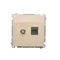 SIMON BASIC Antennensteckdose Typ „F“ + Computer RJ45 Kategorie 6 beige