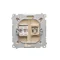 SIMON BASIC Antennensteckdose Typ „F“ + Computer RJ45 Kategorie 6 beige