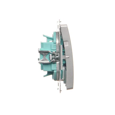 SIMON BASIC Bouton poussoir triple 10A 250V argent mat