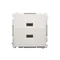 SIMON BASIC Cargador Doble USB blanco