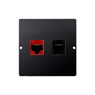 SIMON BASIC Computer socket RJ45 cat.5e + telephone RJ12 matte graphite