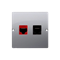 SIMON BASIC Computer socket RJ45 cat.5e + telephone RJ12 silver mat