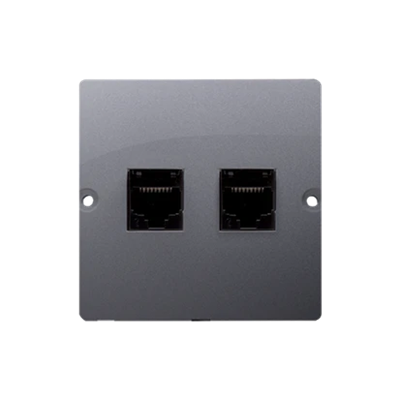 SIMON BASIC Computer socket RJ45 double category 5e (module) silver mat