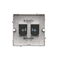 SIMON BASIC Computer socket RJ45 double category 5e (module) silver mat