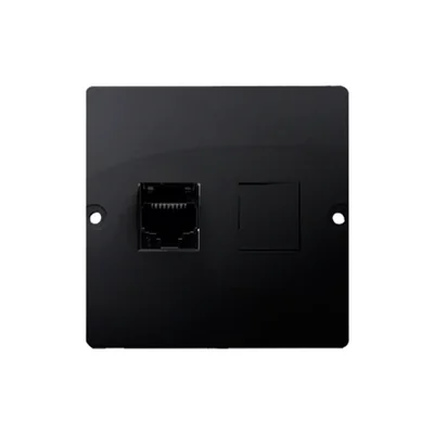 SIMON BASIC Computer socket RJ45 single category 5e (module) matt graphite