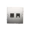 SIMON BASIC Computersteckdose RJ45 Kategorie 5e + Telefon RJ11 (Modul) silber matt metallisiert
