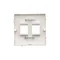 SIMON BASIC Couverture pour double prise de communication de données 2xRJ Keystone plat blanc