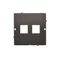 SIMON BASIC Cover for data communication sockets on Keystone flat double chocolate