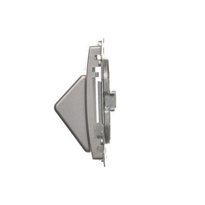 SIMON BASIC Cover for data communication sockets on RJ, Panduit type, double slanted, with description field, silver matt