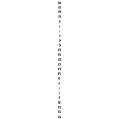 SIMON BASIC Cover for data communication sockets on RJ, Panduit type, double slanted, with description field, silver matt