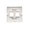 SIMON BASIC Cover for double data communication socket 2xRJ Keystone flat white
