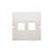 SIMON BASIC Cover for double data communication socket 2xRJ Keystone flat white