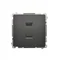 SIMON BASIC Doppel-USB-Ladegerät Graphit matt metallic