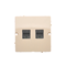 SIMON BASIC Doppia presa computer 2xRJ45 cat.5e, beige