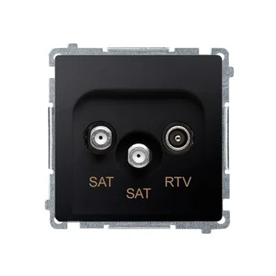 SIMON BASIC Doppia presa per antenna satellitare SAT-SAT-RTV, grafite