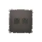 SIMON BASIC Doppia presa per computer RJ45, categoria 6, con copertura antipolvere (modulo), cioccolato metallizzato opaco