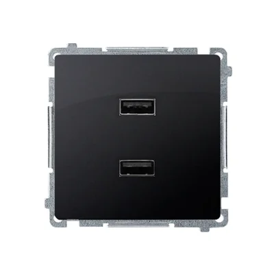 SIMON BASIC Doppio caricatore USB, grafite metallizzato opaco
