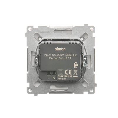 SIMON BASIC Double chargeur USB blanc