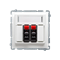SIMON BASIC Double loudspeaker socket with description field white